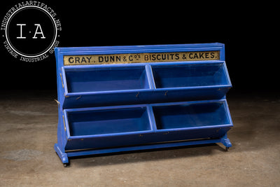 Antique Gray, Dunn & Co. Bakery Display Case in Blue