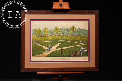 "Grand Match at the Elysian Fields" | Framed Vintage Baseball Print