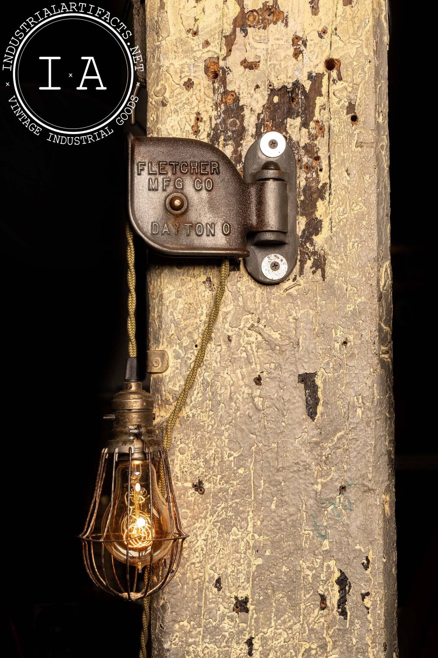 Antique Industrial Pulley Task Lamp