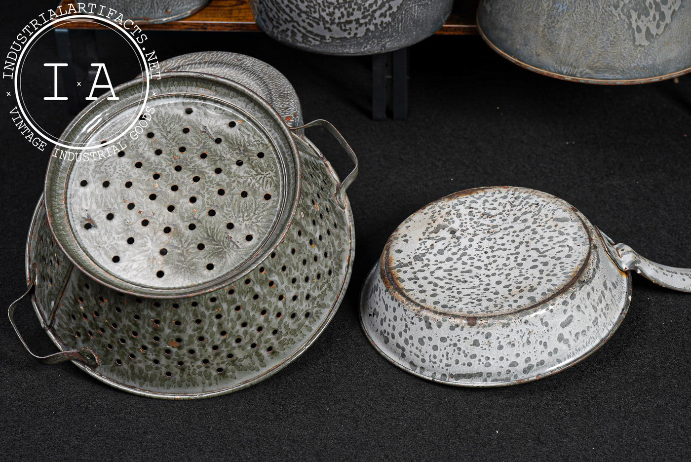 Vintage Six-Piece Graniteware Kitchen Set