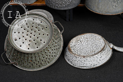 Vintage Six-Piece Graniteware Kitchen Set