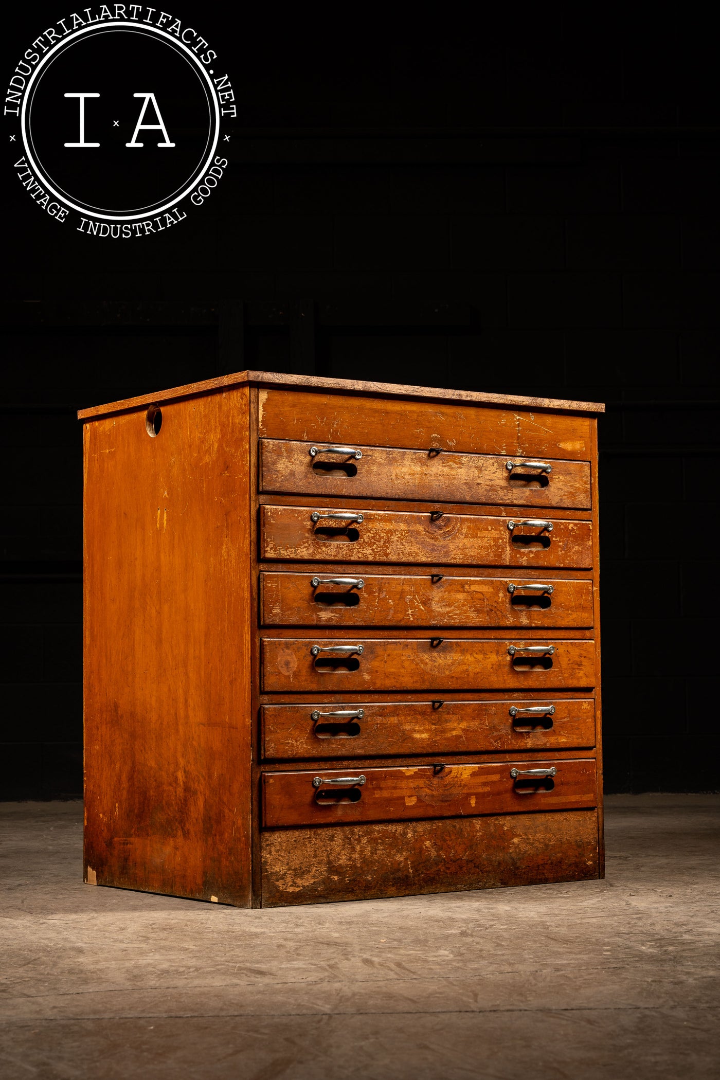 Vintage Wooden Lab Cabinet