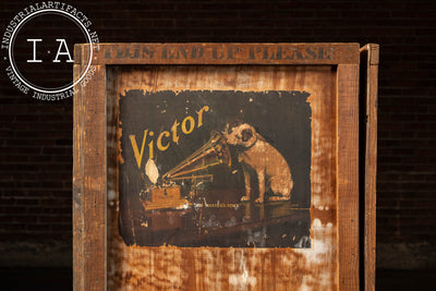 Early 20th Century Victor Phonograph Shipping Crate from Egerman & Randolph