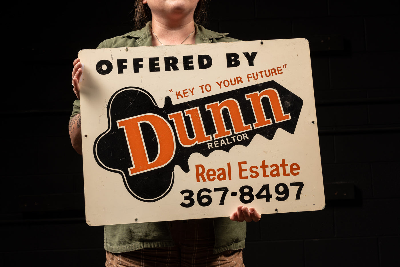 Vintage Dunn Realtors Aluminum Sign