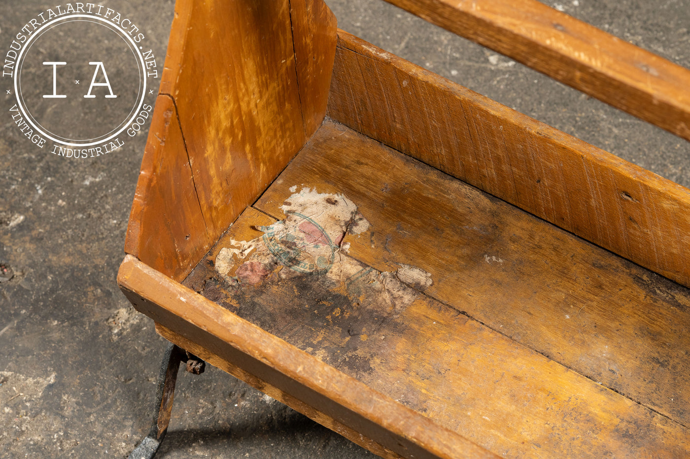 Antique Tool Caddy with Cast Iron Feet