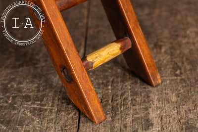Early Salesman Sample Wooden Folding Ladder