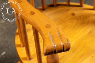 Vintage Maple Barrel Back Armchair