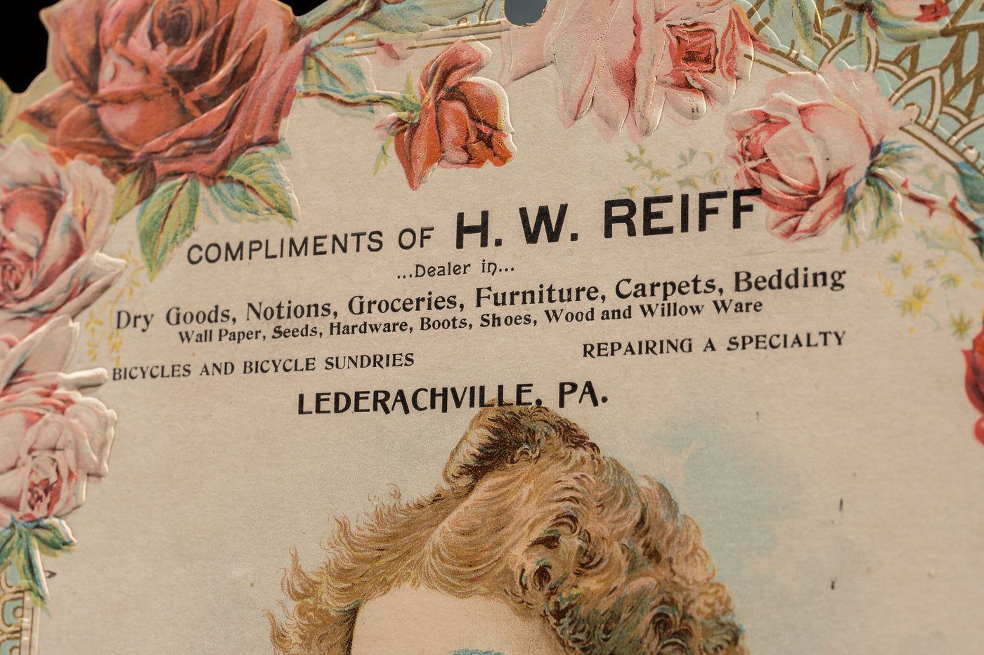 c. 1898 HW Reiff General Store Ad Calendar