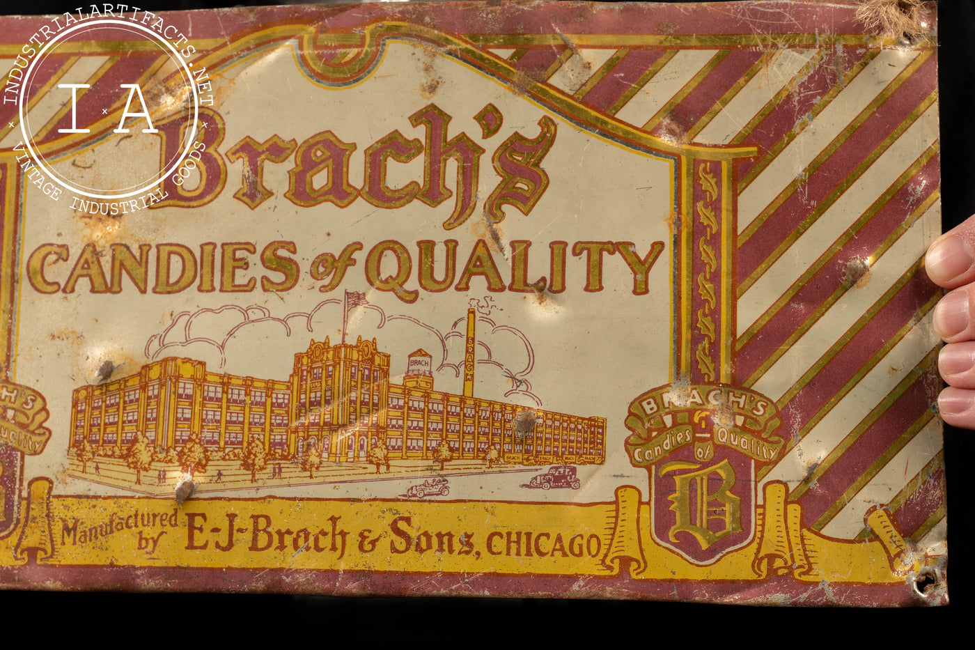 Early 20th Century Brach's Candy Sign
