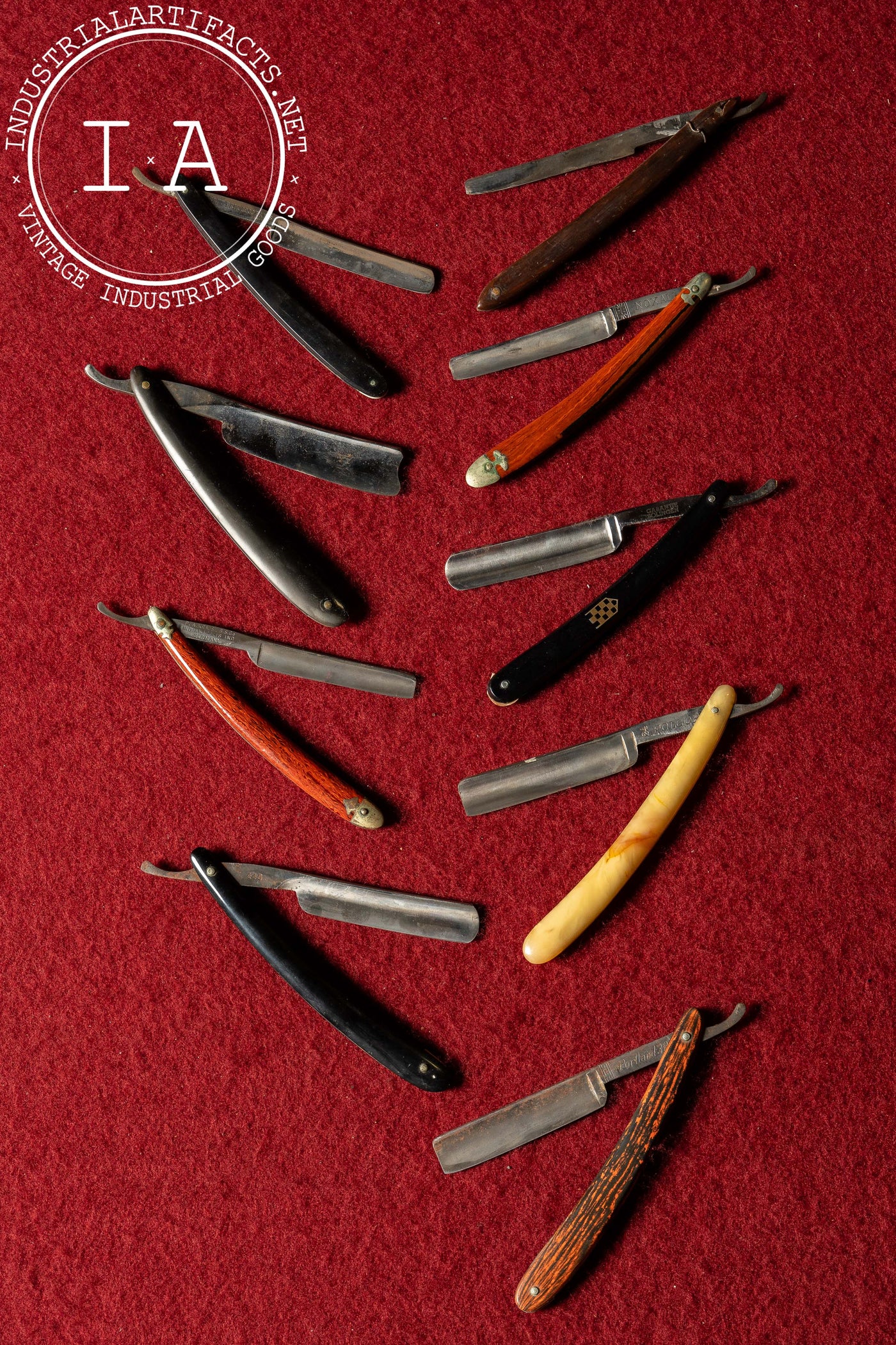 Antique Salesman Sample Straight Razor Case