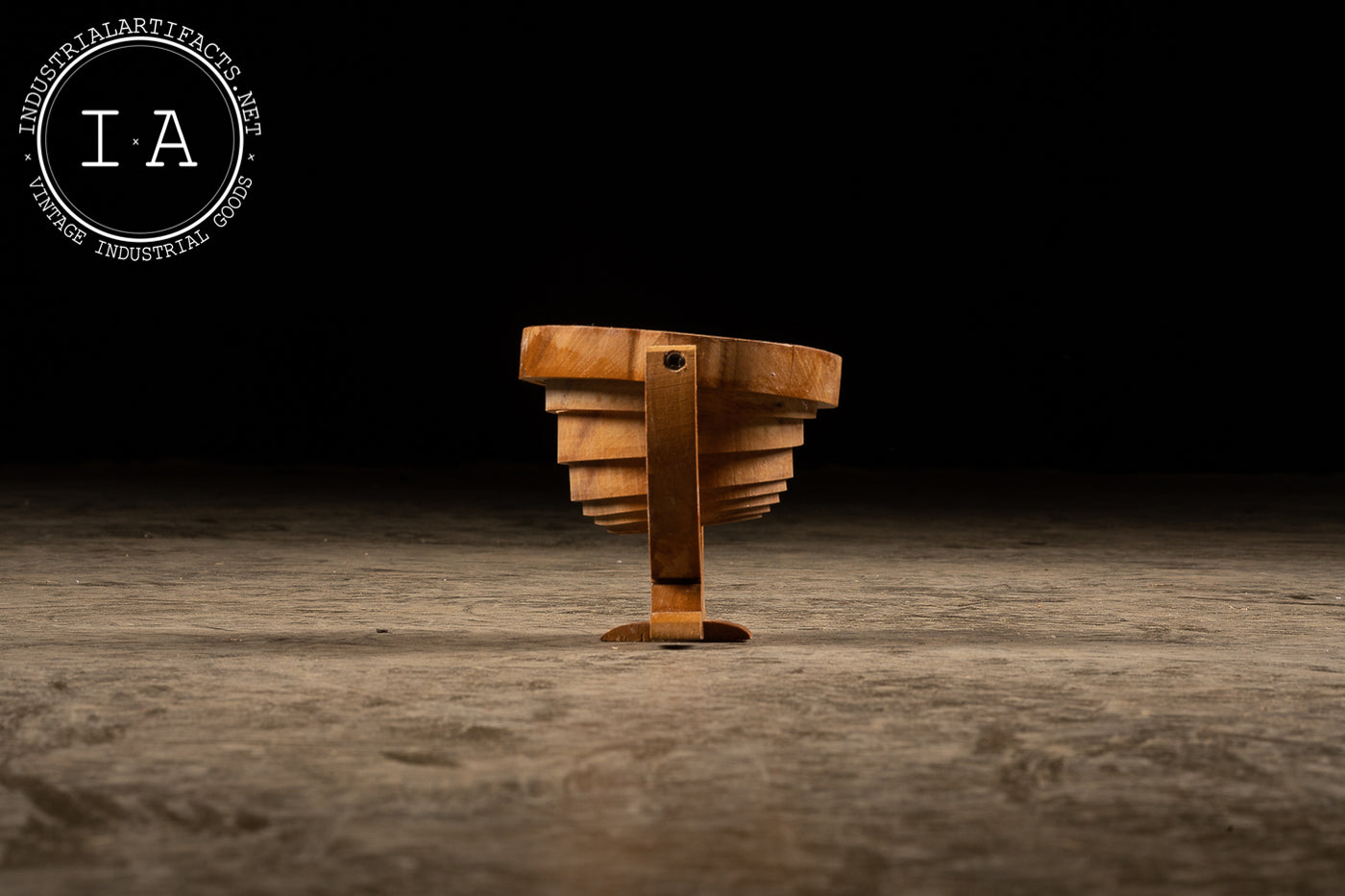 Hand Carved Collapsible Wooden Bowl Folk Art