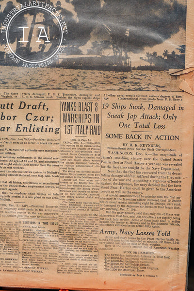 1942 Chicago Herald-American “Truth on Pearl Harbor!” Newspaper