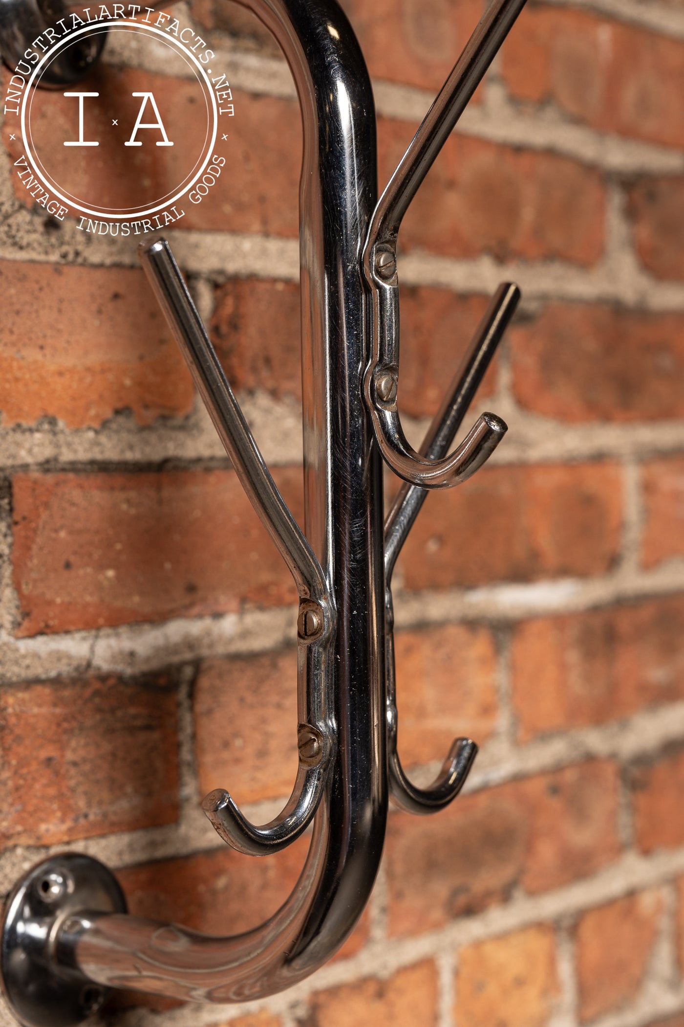 Vintage Chrometube Wall Mount Coat Rack