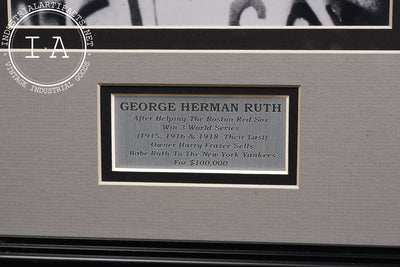 Vintage Framed “Curse of the Bambino” Babe Ruth Display