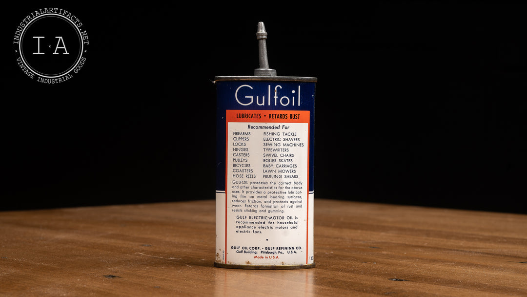 Vintage GulfOil Household Lubricant Can – Industrial Artifacts