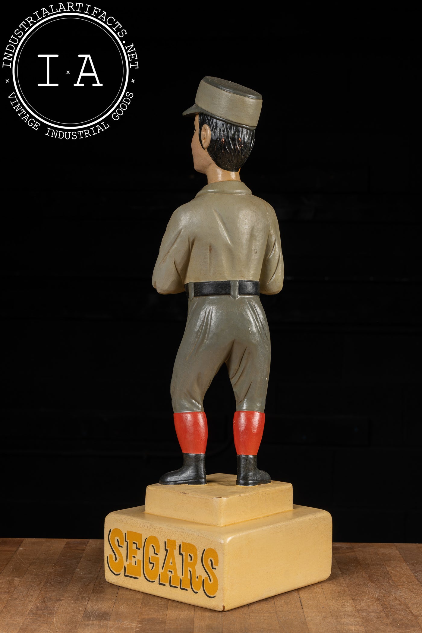 Antique Baseball Player Tobacco Advertising Statue