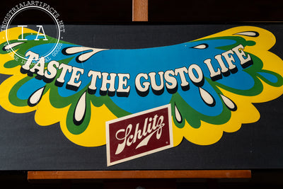 Vintage Schlitz "Taste The Gusto Life" Framed Print Advertisement