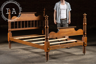 Late 19th Century Jenny Lind Style Spindle Bedframe