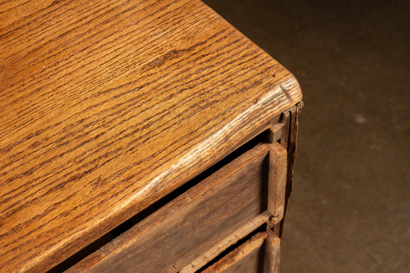 Antique Oak 12-Drawer Document Cabinet