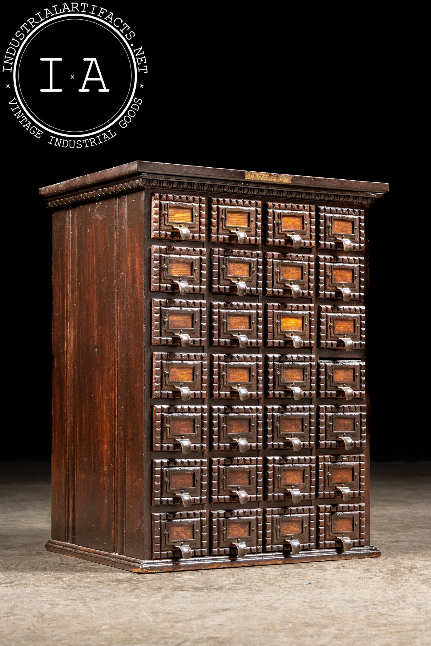 Late 19th Century Oak Tramp Art Screw Cabinet by J. D. Warren