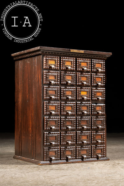 Late 19th Century Oak Tramp Art Screw Cabinet by J. D. Warren