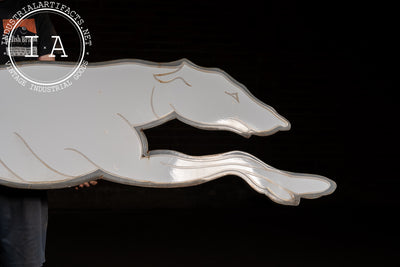 Large Porcelain Greyhound Bus Sign
