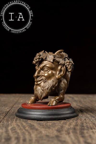 Late 19th Century Figural Roman-Inspired Satyr Inkwell