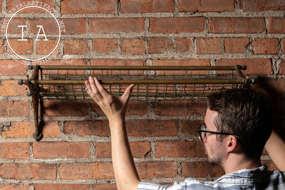 Antique Brass NSW (New South Wales) Railroad Traincar Luggage Rack