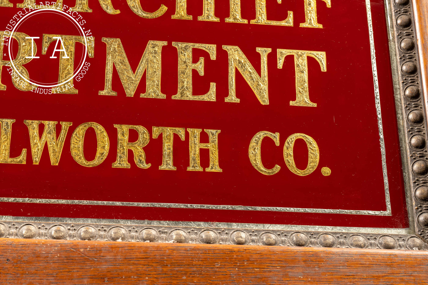 Early 20th Century ROG Woolworth's Department Store Sign