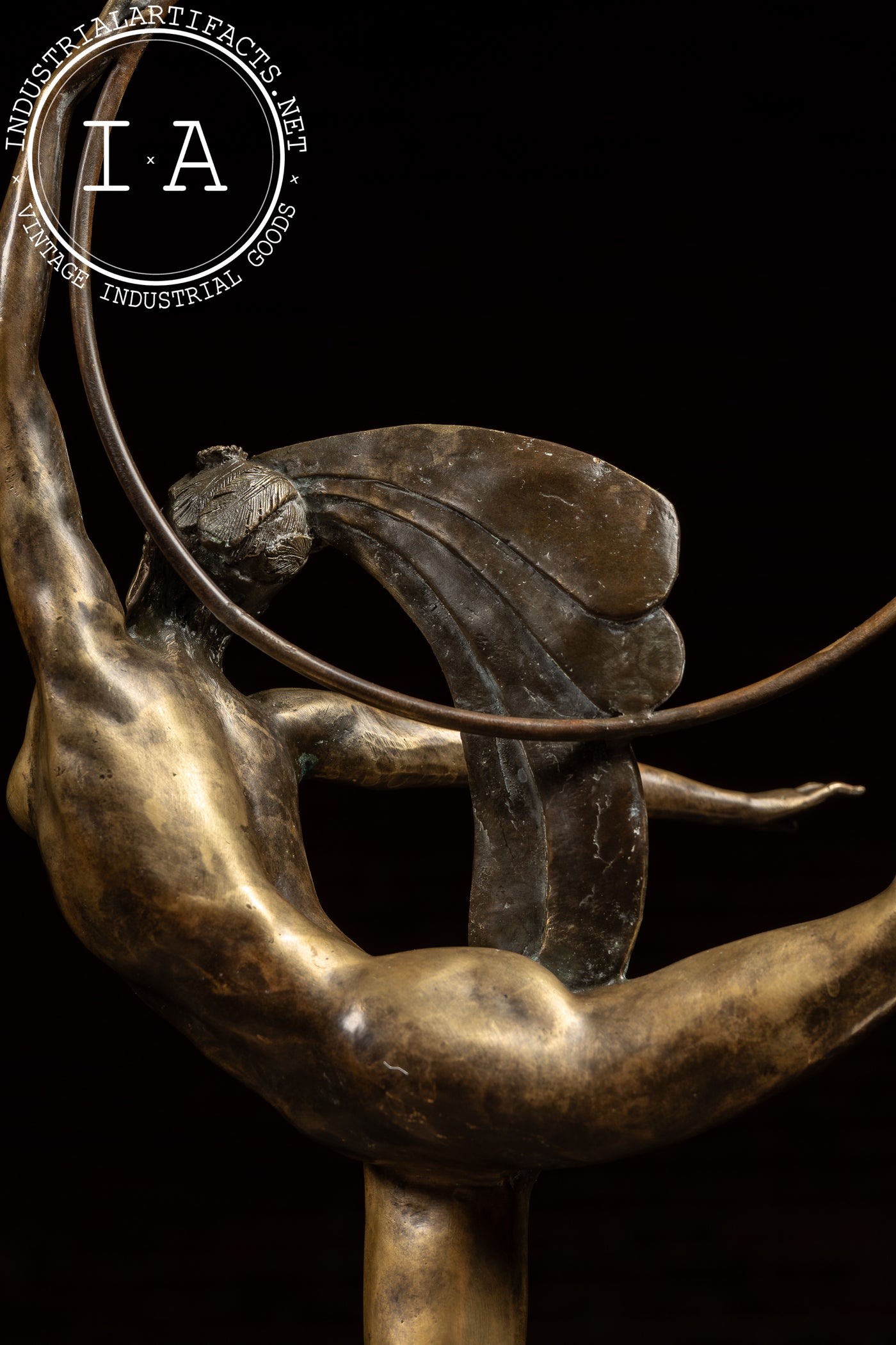 Hoop Dancer With Headress | J. P. Morante Bronze Sculpture, Signed