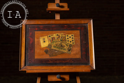 A Royal Flush | Framed 19th Century Trompe-l’œil Oil Painting