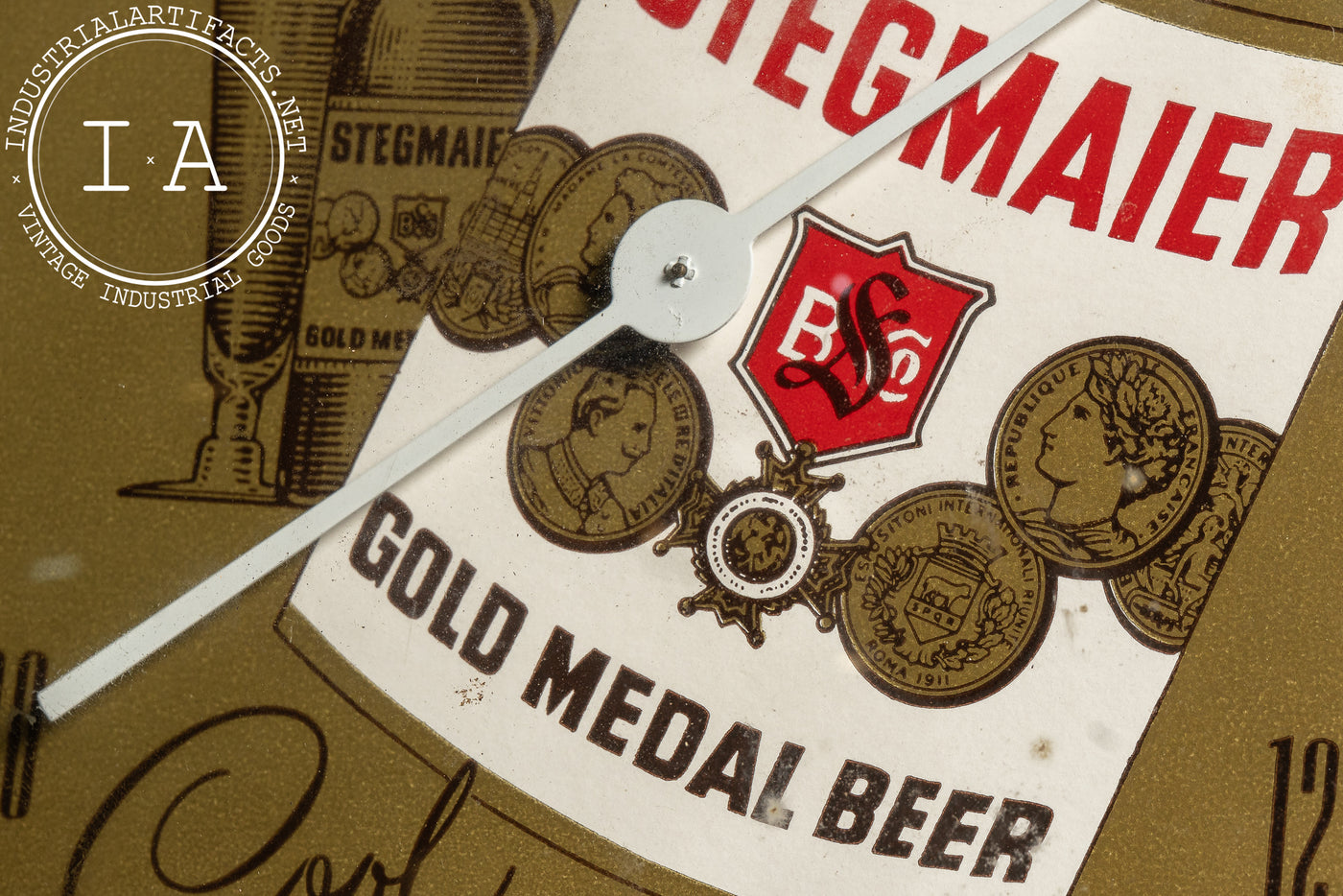 Vintage Stegmaier Beer Round Advertising Thermometer