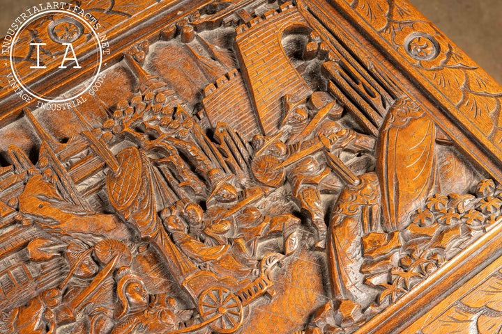 Vintage Chinese Carved Camphorwood Chest – Industrial Artifacts