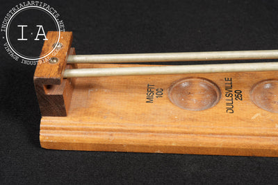 Mid-Century Wooden "Shoot the Moon"-Style Tabletop Dexterity Game