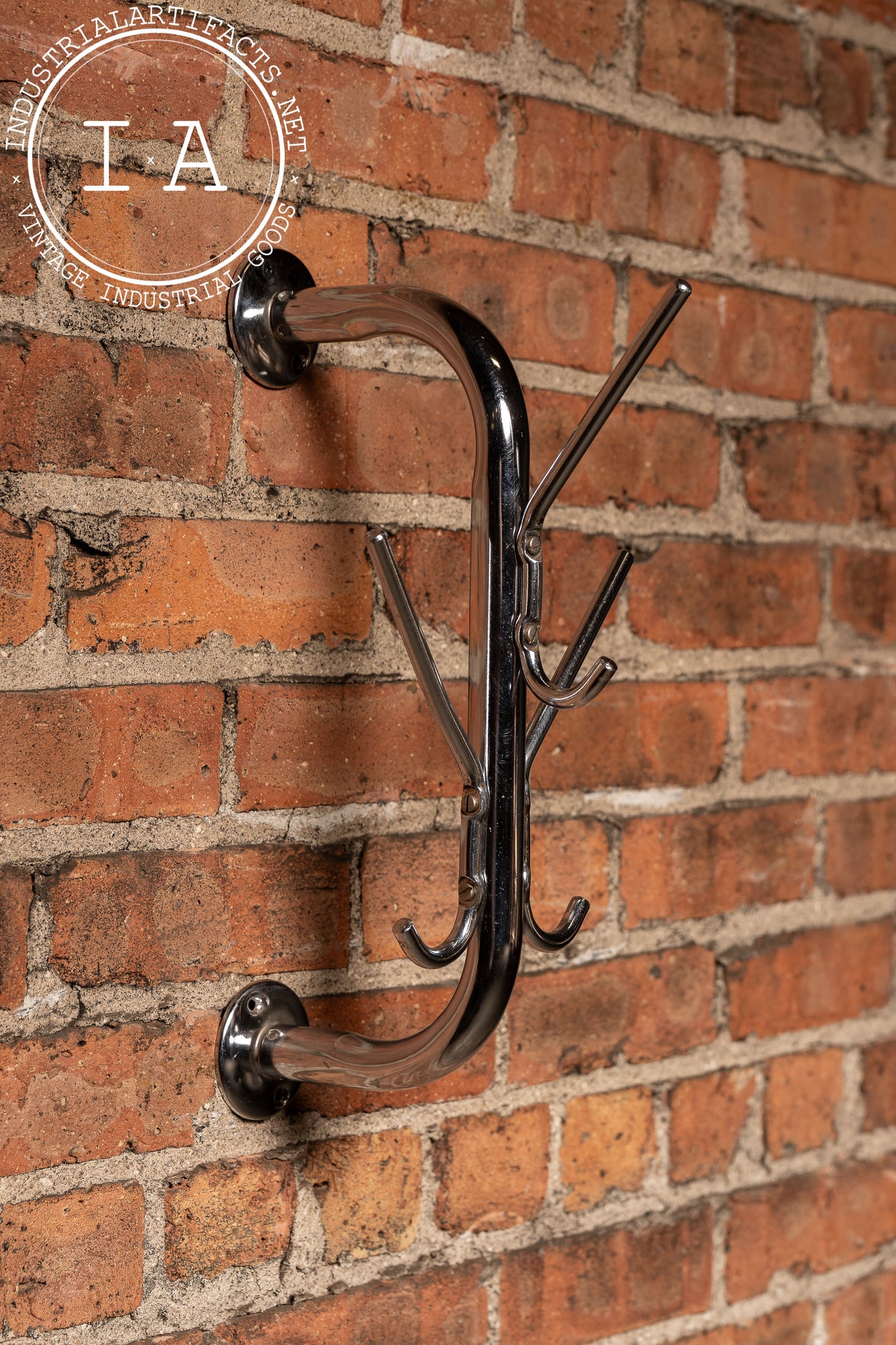 Vintage Chrometube Wall Mount Coat Rack