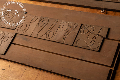 Antique Hamilton Script Lettering Kit