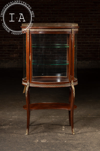 Louis XVI Style Mahogany Curio Cabinet