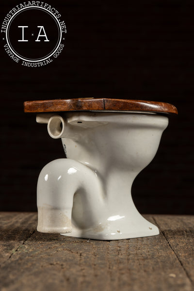 Vintage Salesman’s Sample Ceramic Toilet by Tofield & Johnson
