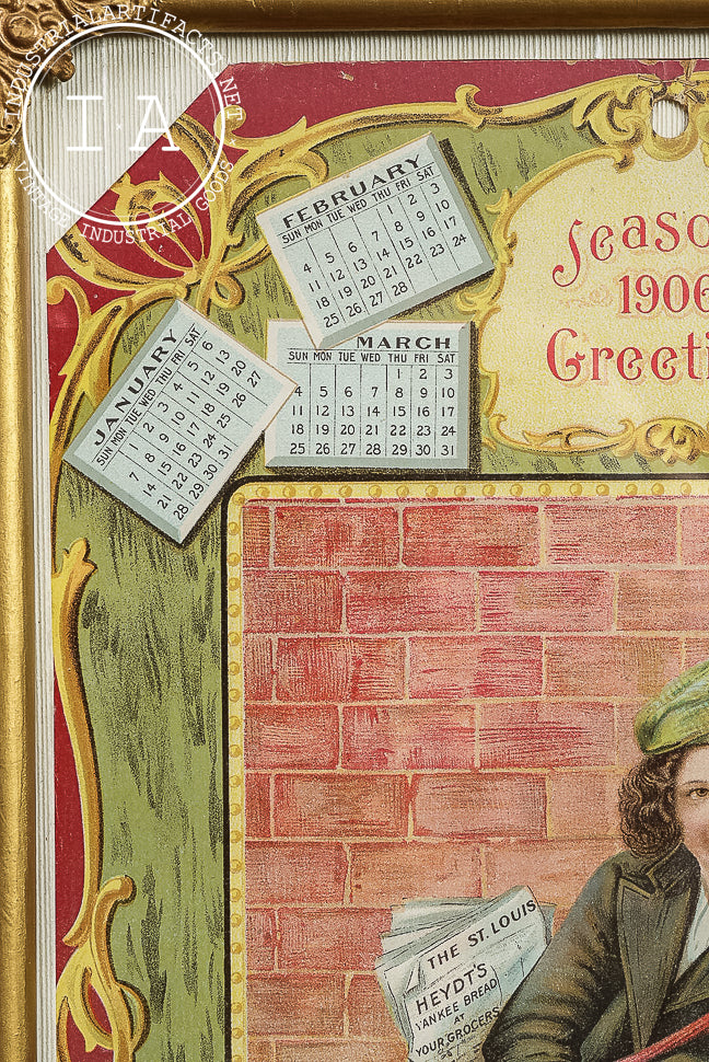 Framed 1906 Advertising Calendar – Heydt Bakery Company, St. Louis