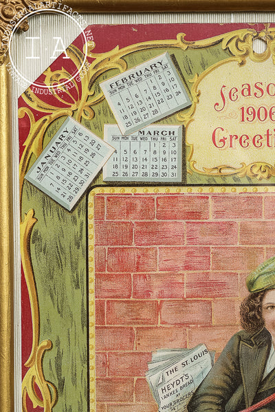 Framed 1906 Advertising Calendar – Heydt Bakery Company, St. Louis