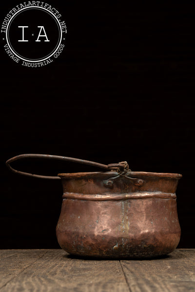 Primitive Hammered Copper Spittoon