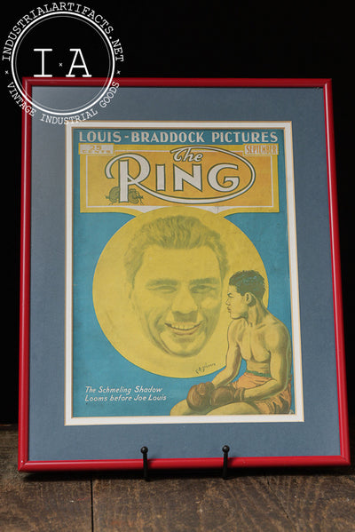 Framed September 1936 The Ring Boxing Magazine – Joe Louis vs. Schmeling Cover