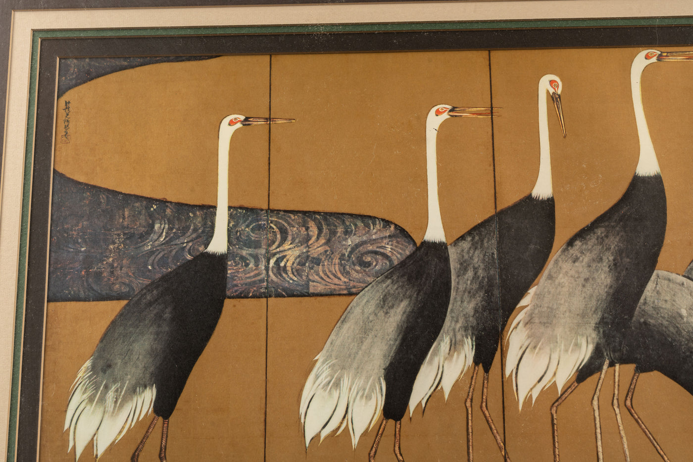 "Cranes" by Ogata Kōrin Framed Print