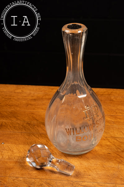 c. 1880s Willow Springs Bourbon Decanter