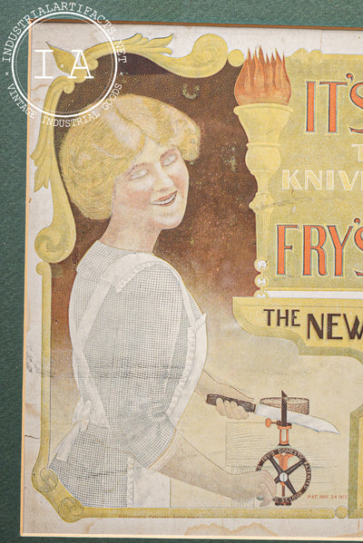 Framed Fry’s Domestic Household Grinder Advertising Print