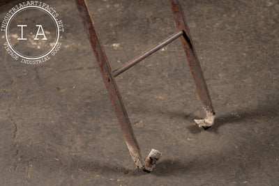 Antique Industrial Steel Folding Ladder