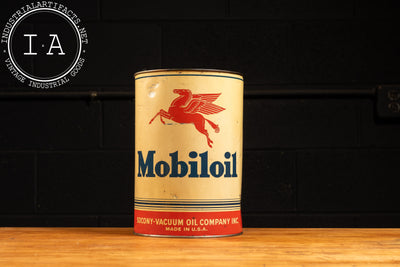 c. 1940s 5-Quart Mobiloil Can