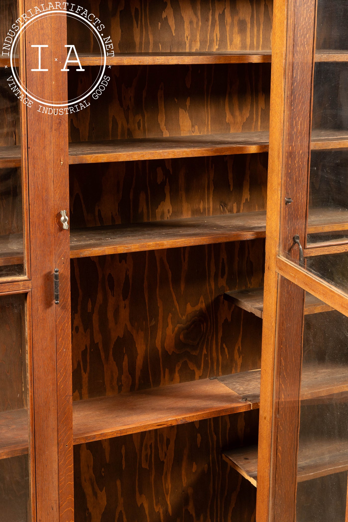 Early 20th Century Oak Laboratory Display Cabinet