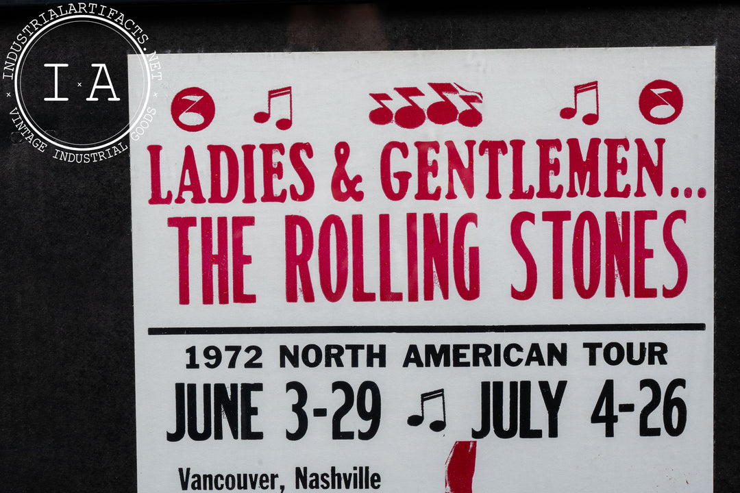 Pair of Framed Rolling Stones US Tour Posters – Industrial Artifacts
