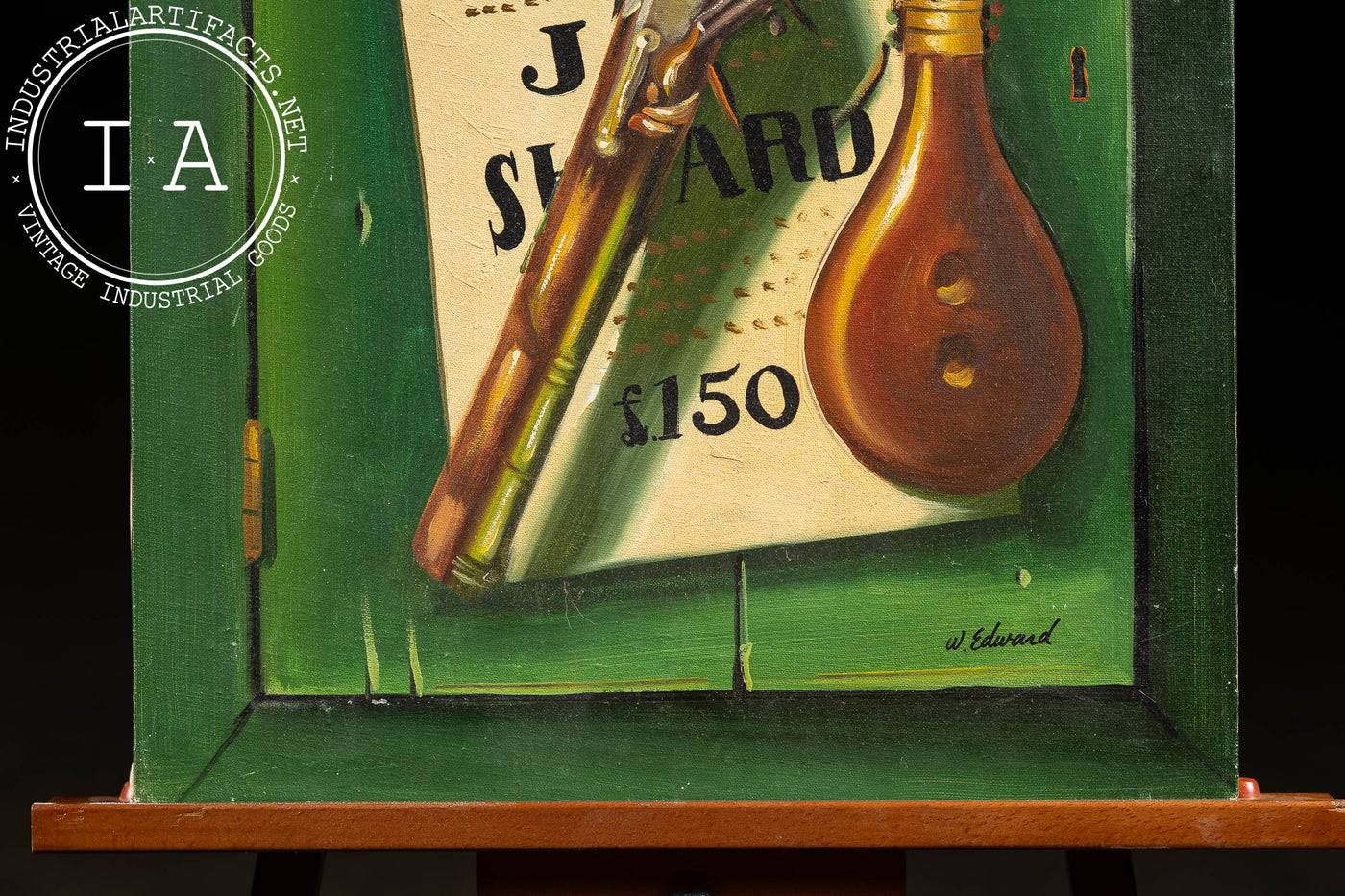 Pistol and Bounty | W. Edward Original Painting, Signed